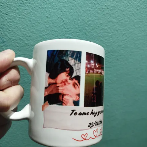 Taza Te amo hoy y siempre con fotos